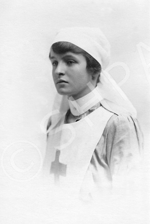 Mary Millicent (May) Fraser, in Red Cross uniform. She worked in a convalescent hospital for wounded.....