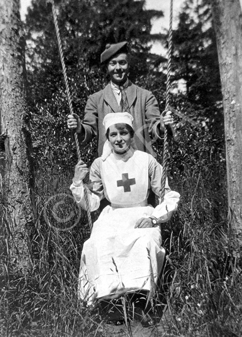 Amateur photographer Mary Millicent May Fraser, a VAD nurse working at the Hedgefield House Red Cr.....