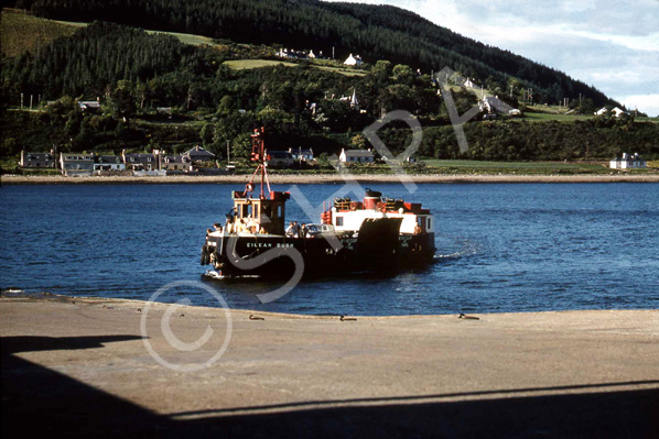 Kessock ferry, the Eilean Dubh, in July 1964 with North Kessock and the Black Isle in the background.....