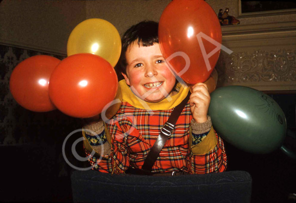 Halloween games at Carrol House orphanage, Island Bank Road, Inverness, October 1960. (Courtesy James S Nairn Colour Collection). ~ 