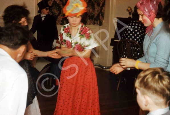 Halloween games at Carrol House orphanage, Island Bank Road, Inverness, October 1960. (Courtesy James S Nairn Colour Collection). ~ 