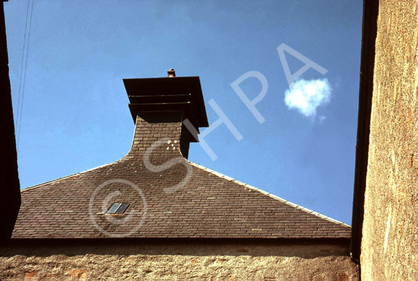 Whisky distillery pagoda roof. (Courtesy James S Nairn Colour Collection). ~ *