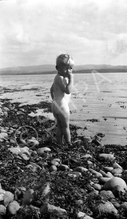 George Maclennan (1920-2001) on the beach at North Kessock c1924. He was a nephew of the famous phot.....