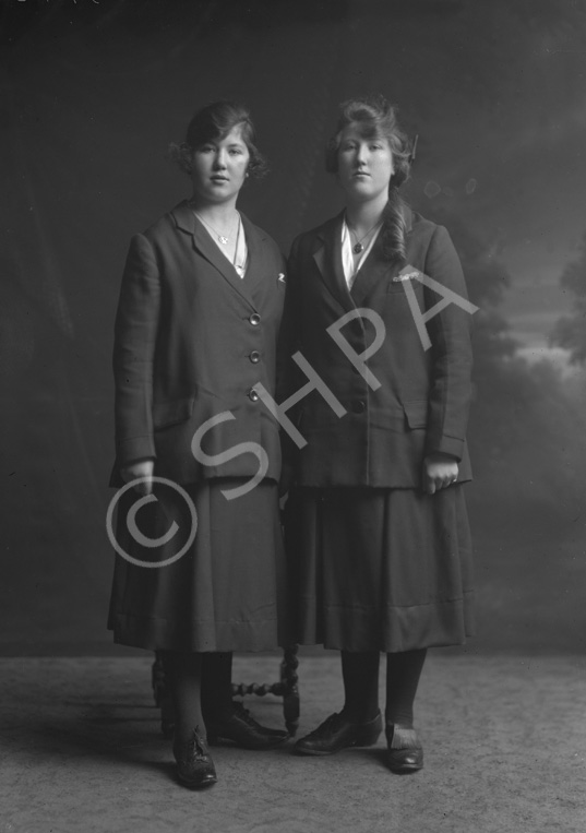 Miss Edina 'Dina' Fraser (right), and friend or sister, Glenmoriston House, Ness Bank, Inverness.   .....
