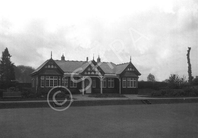 Inverness Bowling Club pavilion, Bishop's Road (est 1874). For Mr Chisholm 1923. Damaged plate.* .....