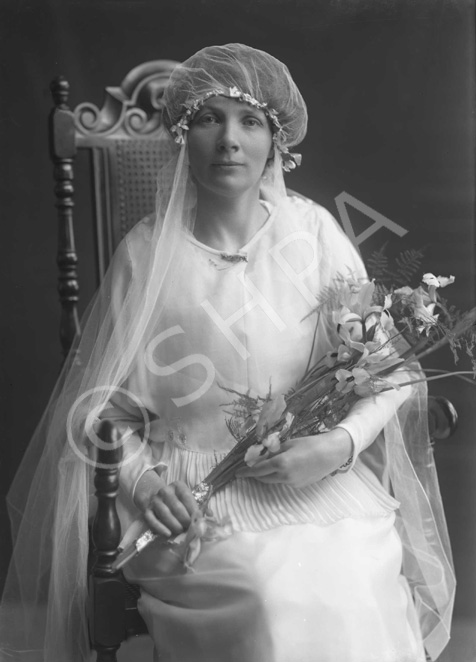 Mrs Holm McLeod, Culnaha, Nigg, Ross-shire. Wedding portrait c.Nov 1923.  .....