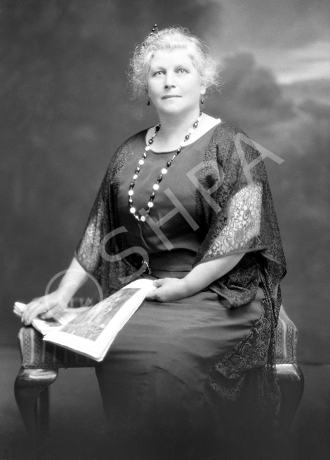 Mrs Peter Paterson, Kiltearn, Inverness. Anne Margaret Mackintosh, born 1870 was a domestic servant when she met and married master baker Peter Paterson in 1897. By 1911 they had adopted a daughter, Dorothy M. Robertson. When her sister died of tuberculosis in 1913 (her brother-in-law had died earlier) she took in their children, James Daniel Mackintosh (1905-1970) and Margaret Elizabeth (Maisie) Mackintosh (1907-1920) see ref: 23126. After his sister died, James Daniel emigrated to the USA in 1923, and Peter, Anne and Dorothy Paterson followed in 1925 with their final destination Michigan, Detroit. Peter Paterson was the brother of famous photographer Andrew Paterson (1877-1948). 