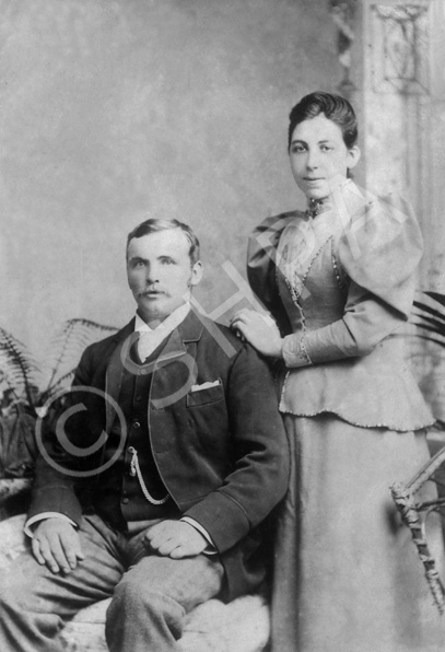 Mackenzie, couple from Aultuarie, Dochgarroch, copy of older (1890s?) photo, June 1926. John MacKenz.....