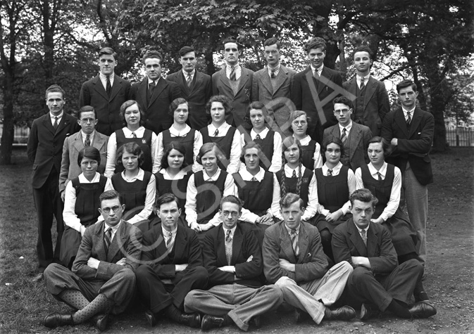 Inverness Royal Academy class VIa 1931-1932, before the use of school badges. Rear: D.F Mackenzie, J.....