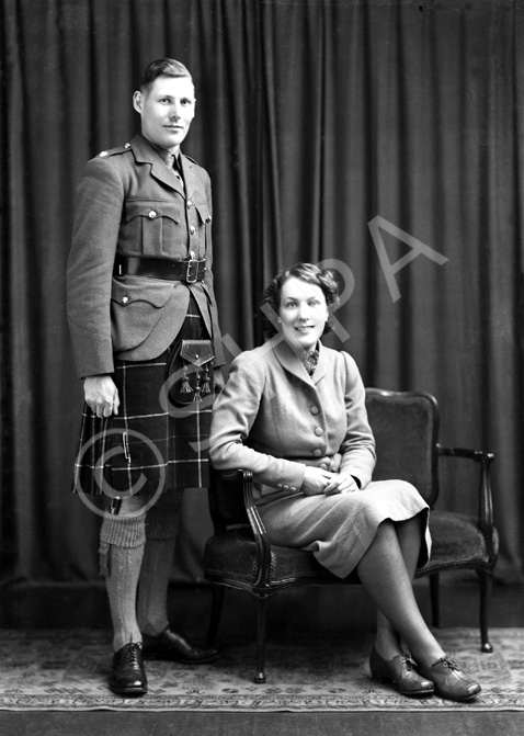 Lt. Ian Mackenzie and wife, Seaforth Highlanders......
