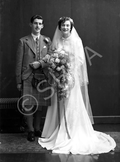 Robert Grant and Mary Barbour, Wyvis Place, Inverness. Early 1950s......