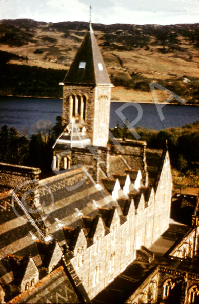 Loch Ness and Bell Tower, Fort Augustus Abbey. (Courtesy James S Nairn Colour Collection). ~ *.....